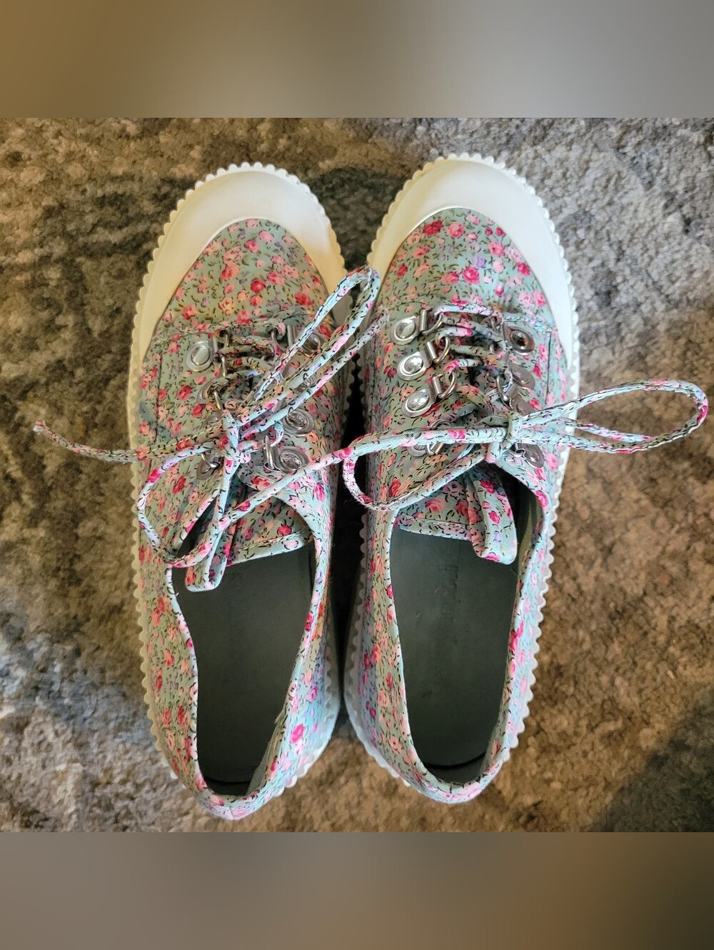 Jeffrey Campbell B2school Women's Size 8.5 Platform White Floral - Picture 6 of 14